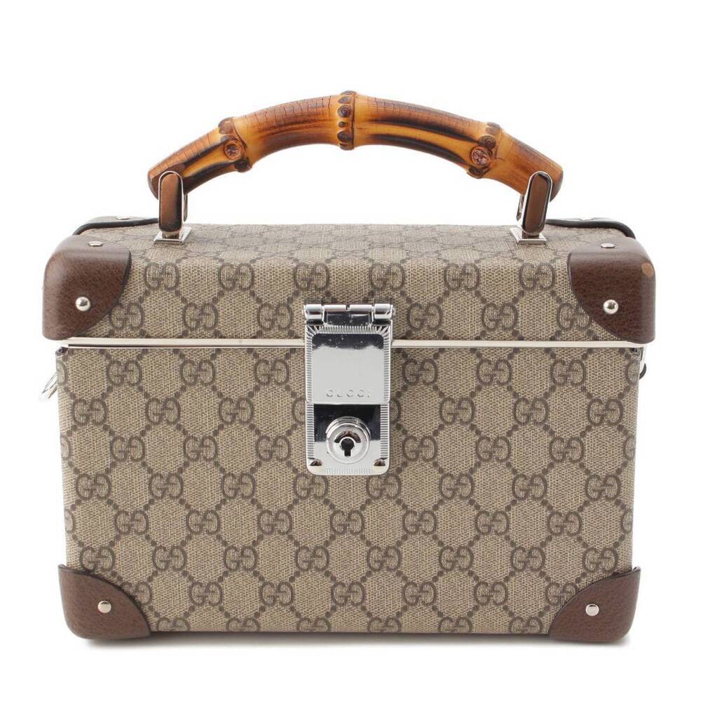 GucciGucci Globe Trotter Collaboration GG Supreme Canvas Handbag Brown